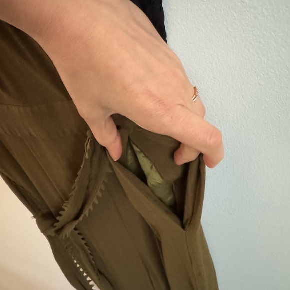 Leifsdottir Anthropologie Sani Lace Back Jumpsuit in Moss size 8 - Picture 6 of 6